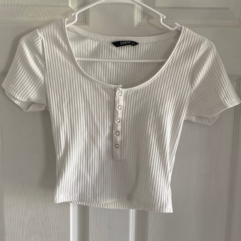 SHEIN white crop top